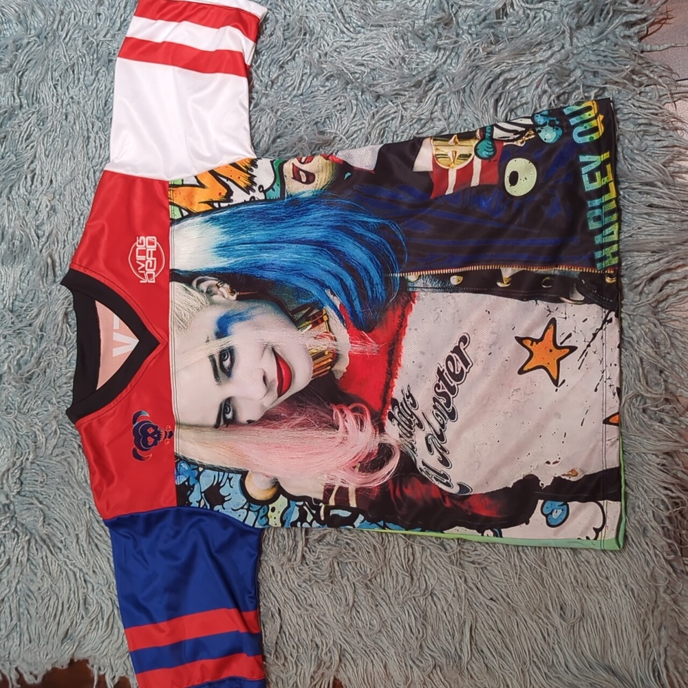 Living Dead Clothing Harley Quinn Jersey XS